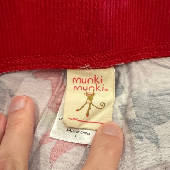 munki munki women’s holiday Christmas Pajama Bottoms with Reindeer Print - Picture 2 of 6